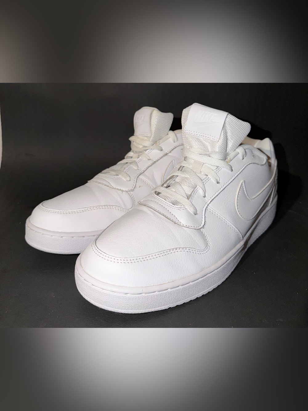 Nike Men’s White Low-Top Leather Sneakers